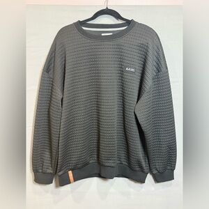 Ampersand‎ Avenue Men's Black Quilted Crewneck Sweatshirt, Size XL